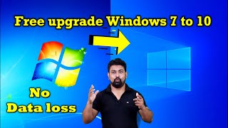 Windows 7 to 10 Free upgrade without losing data  Windows 7 to 10 installation step by step [upl. by Netfa]