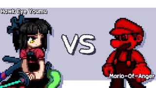 『MUGEN』 Hawk Eye Youmu 12p vs MarioOfAnger 12p [upl. by Otsirc]