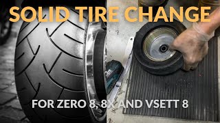 Replacing the ZERO 8ZERO 8X Solid Tire Part 1 [upl. by Phoebe68]