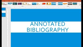 Annotated Bibliography [upl. by Nairdna]