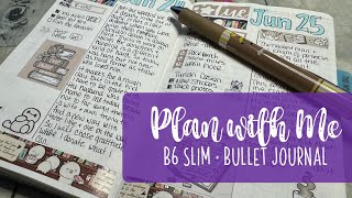 Chatty Plan with Me  Set up the Week in my Bullet Journal B6 Slim Stalogy [upl. by Lerrud572]