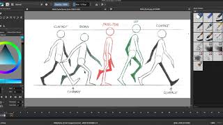 Walk Cycle in Krita [upl. by Scoter]