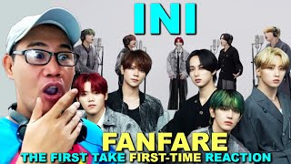 FIRSTTIME REACTION  INI  FANFARE  THE FIRST TAKE [upl. by Yffub976]