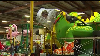 Floats are prepped days away from the 2024 Rose Parade [upl. by Forsta]