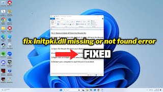 FIXED Initpkidll missing or not found error [upl. by Libre]