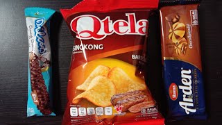 Qtela Dilan caramel amp Roma Arden l Unboxing snack [upl. by Sihtam824]