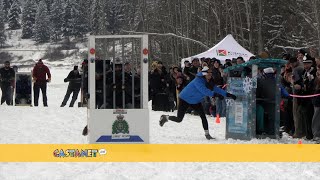 Outhouses racing in Lumby [upl. by Pugh]