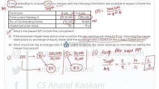 VALUATION SERIES  71 SWAP RATIO QUESTION 390 [upl. by Gervais]