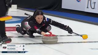 Kerri Einarson navigates the port to hit and score two  Coop Canadian Open Top Plays [upl. by Dailey]