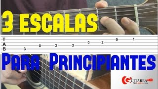 3 escalas de guitarra para principiantes [upl. by Fornof]