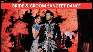 BRIDE AND GROOM BOLLYWOOD BEST WEDDING DANCE  MeghzMadeaVish SANGEET SKIT [upl. by Yhtir]