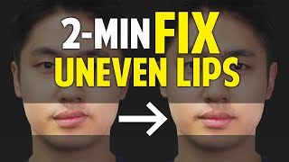 Fix Uneven Lips Uneven Smile｜Facial Asymmetry in 2Minute｜Balancing Exercises [upl. by Porty]