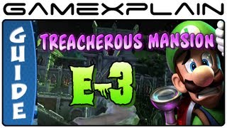 Luigis Mansion 2 Dark Moon Treacherous Mansion E3 Gem Boo amp Puzzle Guide amp Walkthrough 100 [upl. by Sarina]