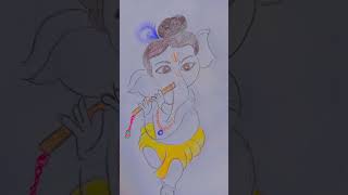 Ganpati2024 🙏🏻 Drowing ganpatistatus Maurya Re Morya Re 💞 ytshtort short  video [upl. by Marquez]