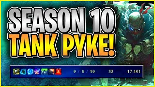 FULL GAMEPLAY NEW TANK PYKE SUPPORT BUILD IN SEASON 10  League of Legends [upl. by Dorotea]