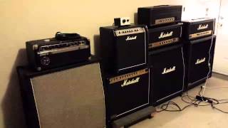 Marshall Shootout JCM 800 2204 vs 4212 vs Plexi Clone all thru 4x12 with Greenbacks [upl. by Essinger]