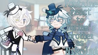 Fontaine react to Furinas brother as Nikolai Gogol Genshin impact x BSD [upl. by Patin]