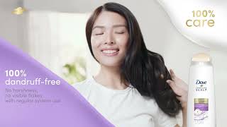 100 care for dandrufffree hair with Dove Derma Scalp [upl. by Hertzog]