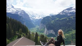 Switzerland  Swiss Alps  Wengen Staubbachbankli Wanderung Lake Brienz amp Alps Train [upl. by Rediah]