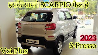 Maruti SPresso Vxi Plus🔥 Features Price interior Exterior Full Review ❣️ SPresso 2023 [upl. by Antony]