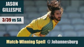 JASON GILLESPIE  MatchWinning Spell  339  Johannesburg  AUSTRALIA tour of SOUTH AFRICA 2002 [upl. by Jemma843]