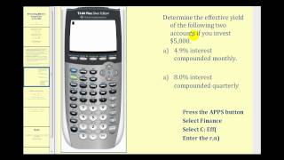 Determining the Effective Yield of an Investment on the TI84 [upl. by Kincaid652]