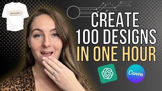 How To Create 100 TShirt Designs In 1 Hour For FREE With Canva  Chat GPT For Etsy POD [upl. by Wilcox880]