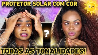 🔮REVELEI O SEGREDO do MELHOR PROTETOR SOLAR COM COR🔮 Pele Negra [upl. by Wachter423]