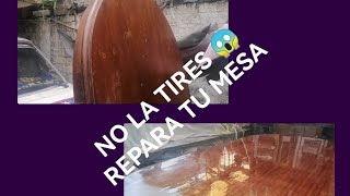 No la tires a la basura 😱 como reparar mesa y se vea como una mesa de lujo [upl. by Sorac200]