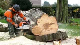 Stihl MS880 met 12 meter blad [upl. by Yawnoc]