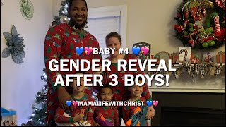 GENDER REVEAL AFTER 3 BOYS Fun Gender Reveal Game [upl. by Bertolde859]