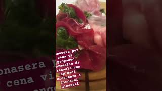 Buonasera per cena vi propongo caramelle di bresaola con spinaci crescenza e finocchi glassati [upl. by Fillender740]