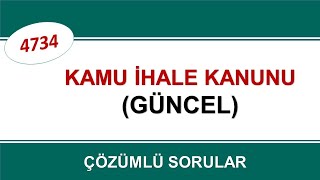 4734 Kamu ihale Kanunu Çözümlü Sorular Güncel [upl. by Rolat269]