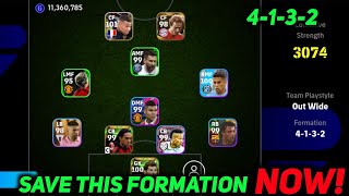 HOW TO GET 4132 FORMATION IN EFOOTBALL 2024  4132 FORMATION IN PES  424 FORMATION IN EFOOTBALL2024 [upl. by Ethelred]