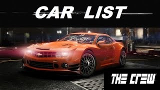 The Crew Car List [upl. by Garvy702]