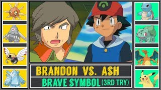 Ash vs Brandon Pokémon SunMoon  Third BattleBattle Pyramid  Battle Frontier [upl. by Kenay]