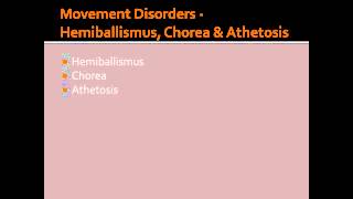 Movement Disorders  Hemiballismus Chorea amp Athetosis [upl. by Anthiathia]