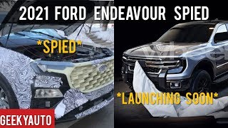 2021 FORD ENDEAVOUR SPIED PRICE INDIA LAUNCH DATE EXTERIORS INTERIORS FEATURES हिंदी [upl. by Lemmueu885]