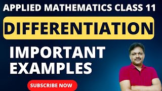 Differentiation  Chapter 11  Important Examples  Applied Math Class 11  Gaur Classes [upl. by Tellford]