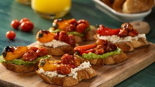 Bocadillos fáciles con tomatitos  kiwilimón recetas [upl. by Annahsat346]