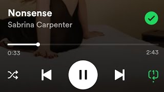 sabrina carpenter  nonsense sped up 💗 [upl. by Aggappe376]