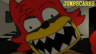 ALL THE JUMPSCARES OF FUN TIMES AT HOMERS  TODOS LOS SUSTOS  FNAF FAN GAME 2018 [upl. by Fotina]