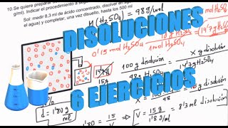 DISOLUCIONES 1 bachillerato 6 ejercicios resueltos Molaridad  masa Molalidad Densidad [upl. by Eedeed]