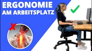 ERGONOMIE am ARBEITSPLATZ  Richtig Sitzen amp Stehen Leitfaden [upl. by Noryak]