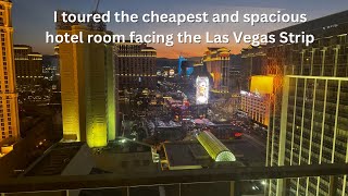 I toured the cheapest and spacious hotel room and Resort in Las Vegas with the view of the Strip [upl. by Asylla]