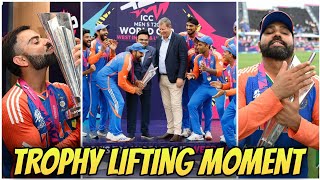 Rohit Sharma Lifting Trophy Celebration 🔥 India Vs South Africa Final Highlights 2024 [upl. by Sucramat]