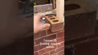 Trainee tip Tuesday  bonding reveals bricklaying apprentice trainee tips advice brickwork [upl. by Yntrok]