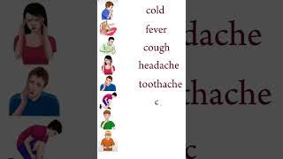 Illness vocabulary in English english vocabulary illnesses shortsvideo [upl. by Alah]