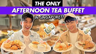 TRYING THE ONLY AFTERNOON TEA BUFFET IN SINGAPORE SO EXPENSIVE [upl. by Imef191]