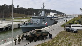 Intense Polish Army Maneuvers on the Vistula Split Canal [upl. by Nichols]